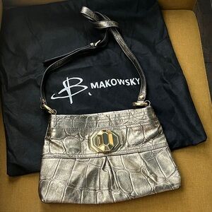Vintage B. Makowsky Metallic Gold Shoulder Bag ~ RARE!